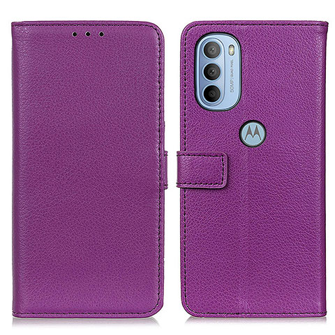 Coque Portefeuille Livre Cuir Etui Clapet D09Y pour Motorola Moto G41 Violet