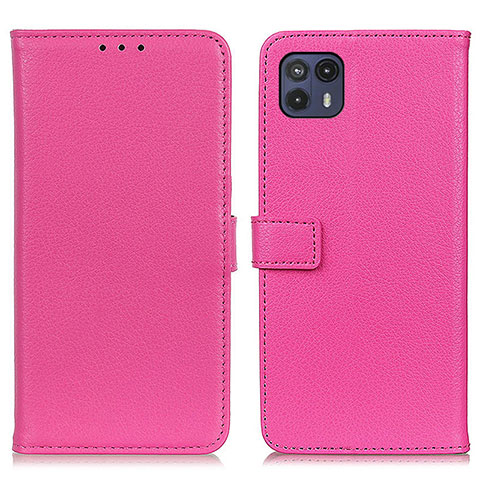 Coque Portefeuille Livre Cuir Etui Clapet D09Y pour Motorola Moto G50 5G Rose Rouge