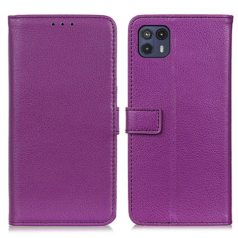 Coque Portefeuille Livre Cuir Etui Clapet D09Y pour Motorola Moto G50 5G Violet