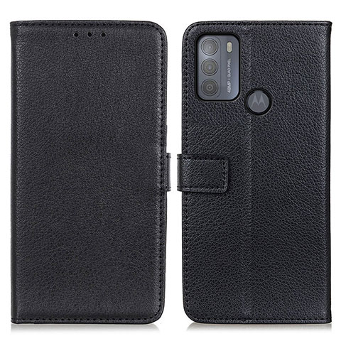 Coque Portefeuille Livre Cuir Etui Clapet D09Y pour Motorola Moto G50 Noir