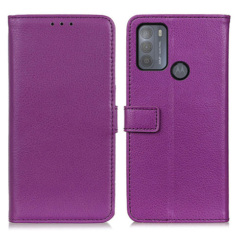 Coque Portefeuille Livre Cuir Etui Clapet D09Y pour Motorola Moto G50 Violet