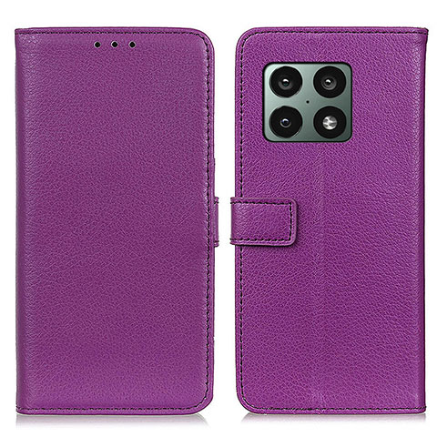 Coque Portefeuille Livre Cuir Etui Clapet D09Y pour OnePlus 10 Pro 5G Violet