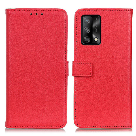 Coque Portefeuille Livre Cuir Etui Clapet D09Y pour Oppo A74 4G Rouge