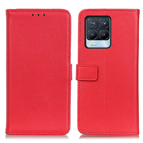 Coque Portefeuille Livre Cuir Etui Clapet D09Y pour Realme 8 4G Rouge