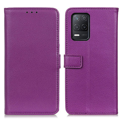 Coque Portefeuille Livre Cuir Etui Clapet D09Y pour Realme 8s 5G Violet