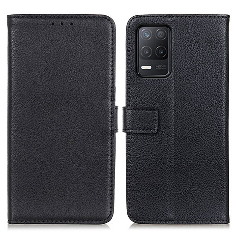 Coque Portefeuille Livre Cuir Etui Clapet D09Y pour Realme 9 5G India Noir