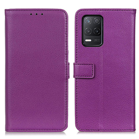 Coque Portefeuille Livre Cuir Etui Clapet D09Y pour Realme 9 5G India Violet