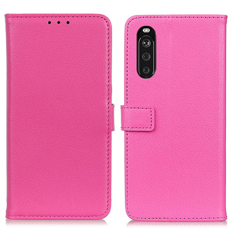 Coque Portefeuille Livre Cuir Etui Clapet D09Y pour Sony Xperia 10 III Lite Rose Rouge