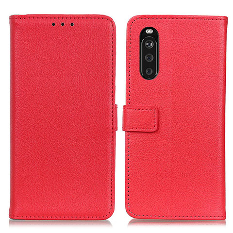 Coque Portefeuille Livre Cuir Etui Clapet D09Y pour Sony Xperia 10 III Lite Rouge