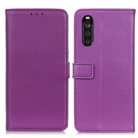 Coque Portefeuille Livre Cuir Etui Clapet D09Y pour Sony Xperia 10 III Lite Violet