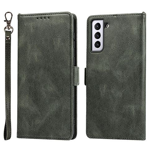 Coque Portefeuille Livre Cuir Etui Clapet D10T pour Samsung Galaxy S22 5G Vert