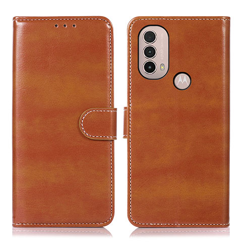 Coque Portefeuille Livre Cuir Etui Clapet D10Y pour Motorola Moto E20 Marron