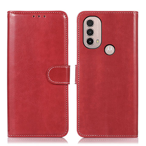 Coque Portefeuille Livre Cuir Etui Clapet D10Y pour Motorola Moto E40 Rouge