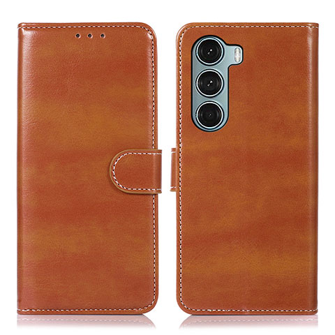 Coque Portefeuille Livre Cuir Etui Clapet D10Y pour Motorola Moto G200 5G Marron