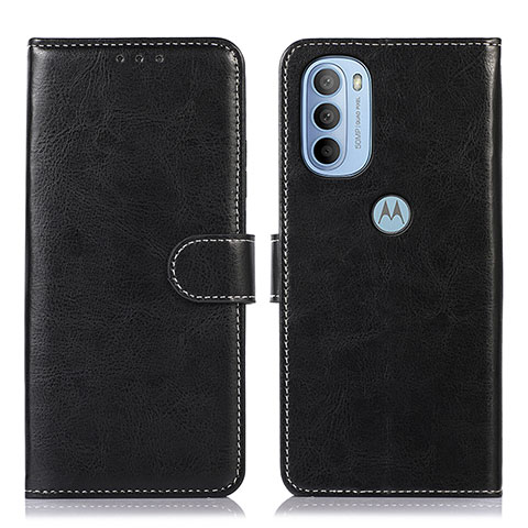 Coque Portefeuille Livre Cuir Etui Clapet D10Y pour Motorola Moto G41 Noir