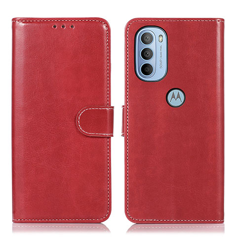 Coque Portefeuille Livre Cuir Etui Clapet D10Y pour Motorola Moto G41 Rouge