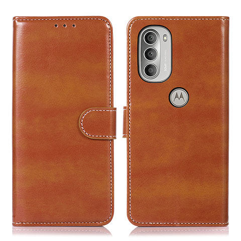 Coque Portefeuille Livre Cuir Etui Clapet D10Y pour Motorola Moto G51 5G Marron