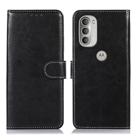 Coque Portefeuille Livre Cuir Etui Clapet D10Y pour Motorola Moto G51 5G Noir