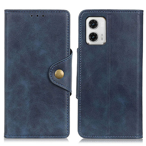 Coque Portefeuille Livre Cuir Etui Clapet D10Y pour Motorola Moto G73 5G Bleu