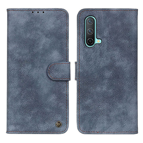 Coque Portefeuille Livre Cuir Etui Clapet D10Y pour OnePlus Nord CE 5G Bleu