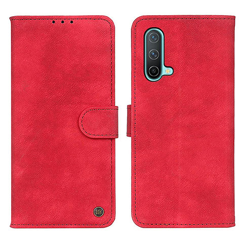 Coque Portefeuille Livre Cuir Etui Clapet D10Y pour OnePlus Nord CE 5G Rouge