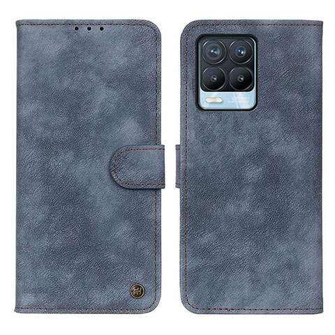 Coque Portefeuille Livre Cuir Etui Clapet D10Y pour Realme 8 Pro Bleu