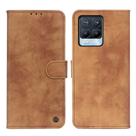 Coque Portefeuille Livre Cuir Etui Clapet D10Y pour Realme 8 Pro Marron