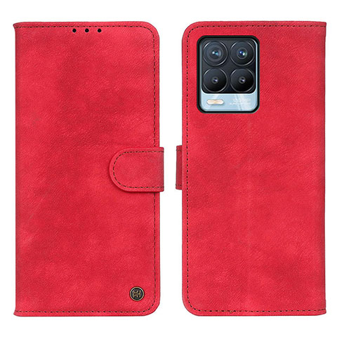 Coque Portefeuille Livre Cuir Etui Clapet D10Y pour Realme 8 Pro Rouge