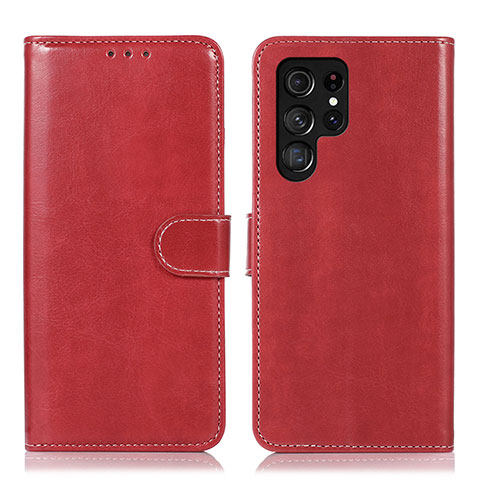 Coque Portefeuille Livre Cuir Etui Clapet D10Y pour Samsung Galaxy S22 Ultra 5G Rouge