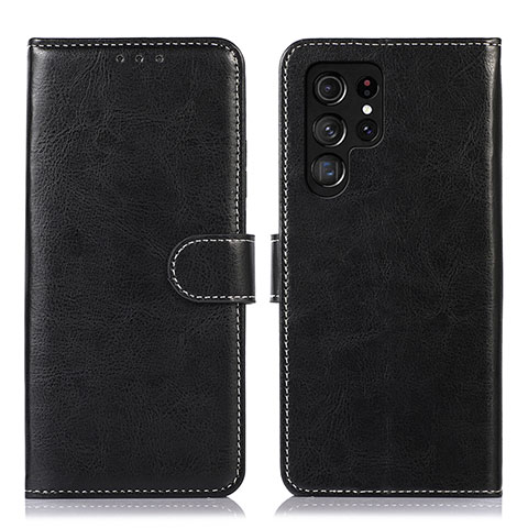 Coque Portefeuille Livre Cuir Etui Clapet D10Y pour Samsung Galaxy S23 Ultra 5G Noir