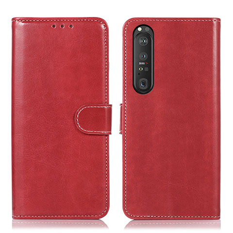 Coque Portefeuille Livre Cuir Etui Clapet D10Y pour Sony Xperia 1 III Rouge