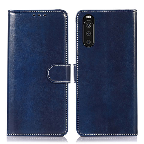 Coque Portefeuille Livre Cuir Etui Clapet D10Y pour Sony Xperia 10 III Lite Bleu