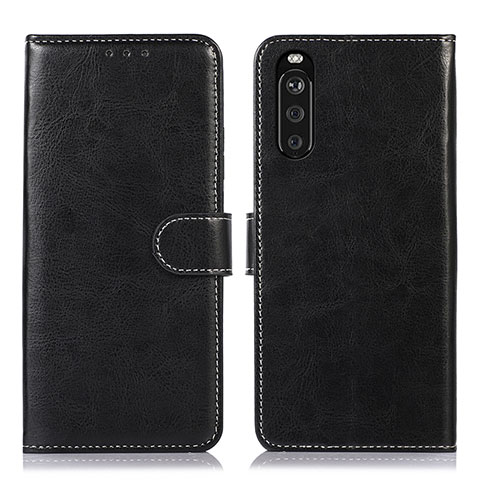 Coque Portefeuille Livre Cuir Etui Clapet D10Y pour Sony Xperia 10 III Lite Noir