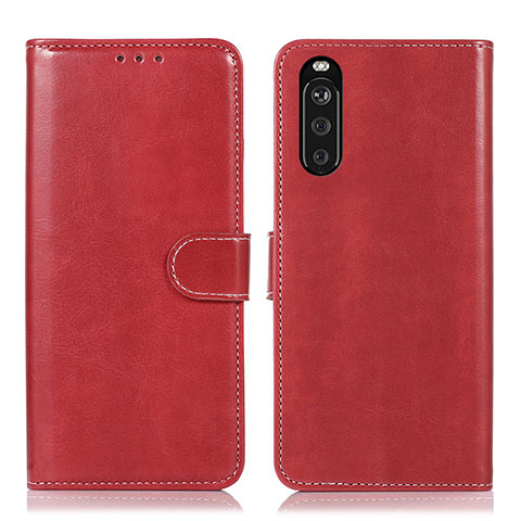 Coque Portefeuille Livre Cuir Etui Clapet D10Y pour Sony Xperia 10 III Rouge