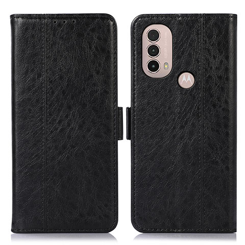 Coque Portefeuille Livre Cuir Etui Clapet D11Y pour Motorola Moto E40 Noir