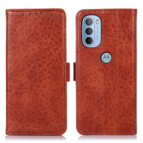 Coque Portefeuille Livre Cuir Etui Clapet D11Y pour Motorola Moto G31 Marron