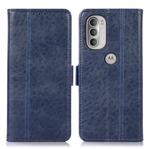 Coque Portefeuille Livre Cuir Etui Clapet D11Y pour Motorola Moto G51 5G Bleu