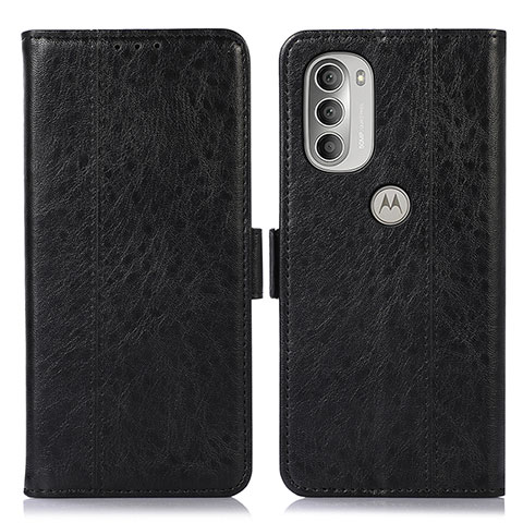 Coque Portefeuille Livre Cuir Etui Clapet D11Y pour Motorola Moto G51 5G Noir