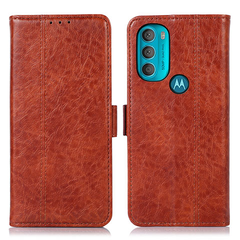 Coque Portefeuille Livre Cuir Etui Clapet D11Y pour Motorola Moto G71 5G Marron