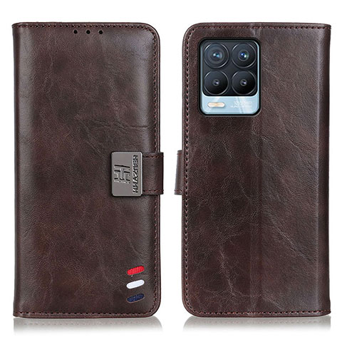 Coque Portefeuille Livre Cuir Etui Clapet D11Y pour Realme 8 Pro Marron