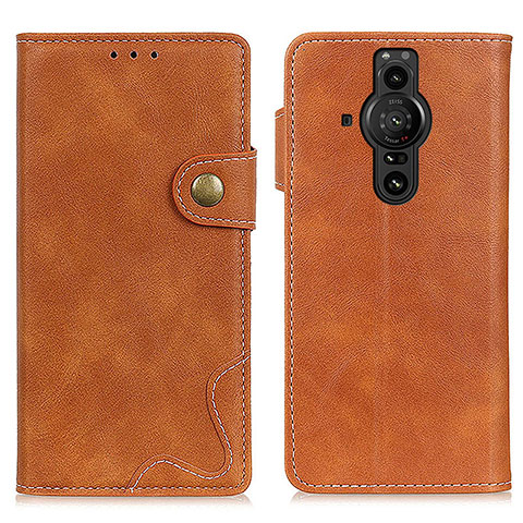 Coque Portefeuille Livre Cuir Etui Clapet D11Y pour Sony Xperia PRO-I Marron