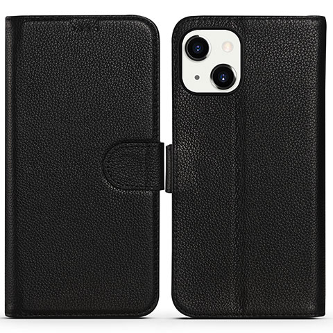 Coque Portefeuille Livre Cuir Etui Clapet DL1 pour Apple iPhone 13 Noir