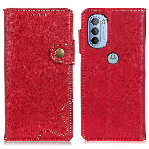 Coque Portefeuille Livre Cuir Etui Clapet DY01 pour Motorola Moto G31 Rouge