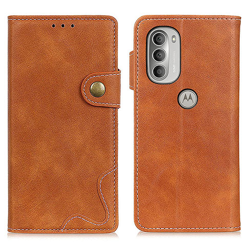 Coque Portefeuille Livre Cuir Etui Clapet DY01 pour Motorola Moto G51 5G Marron