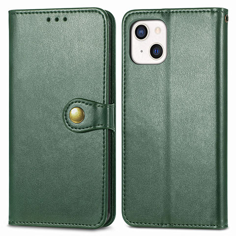 Coque Portefeuille Livre Cuir Etui Clapet F01 pour Apple iPhone 13 Vert