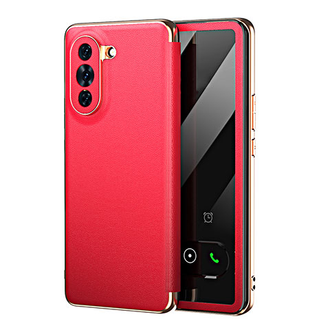 Coque Portefeuille Livre Cuir Etui Clapet GS1 pour Huawei Nova 10 Rouge