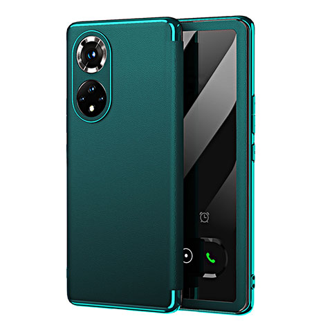 Coque Portefeuille Livre Cuir Etui Clapet GS1 pour Huawei Nova 9 Vert