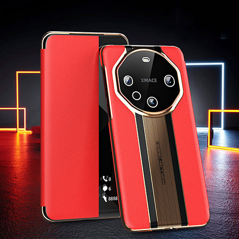 Coque Portefeuille Livre Cuir Etui Clapet GS4 pour Huawei Mate 60 Pro Rouge