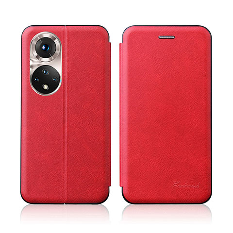 Coque Portefeuille Livre Cuir Etui Clapet H01D pour Huawei Honor 50 5G Rouge