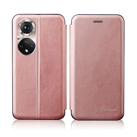 Coque Portefeuille Livre Cuir Etui Clapet H01D pour Huawei Nova 9 Or Rose